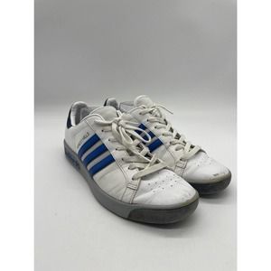 Adidas Men's Forrest Hills White on Blue Leather Excellent Condition Size 10.5